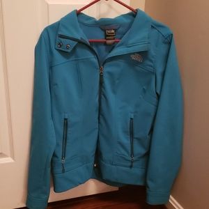 North face blue light jacket in size large